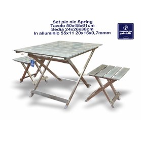 TAVOLO PIC-NIC C\2 SGABELLI SPRING