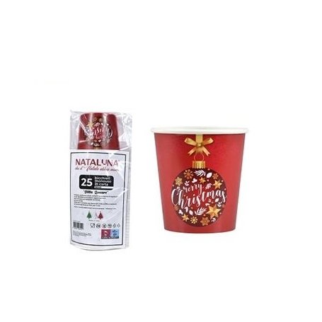 BICCHIERI CARTA 160CC 25PZ NATALE