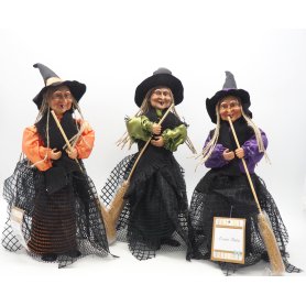 BEFANA PORTA DOLCIUMI H.30CM C/SCOPA