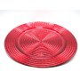 PIATTO PLASTICA 33CM ROSSO DISEGNI RILIE
