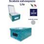 SCATOLA P/BIANCHERIA LILA IN PVC 25X40X5