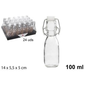 BOTTIGLIA VETRO C/TAPPO MECC.100ML