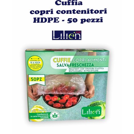 CUFFIA COPRICONTENITORI HDPE 50PZ