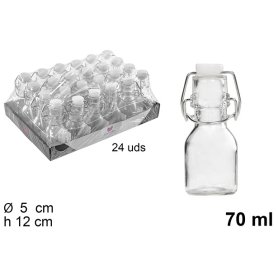 BOTTIGLIA VETRO C/TAPPO MECC.70ML