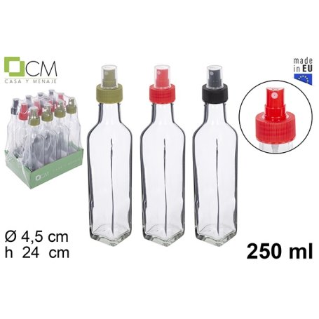 BOTTIGLIA VETRO C/SPRUZZINO 250ML