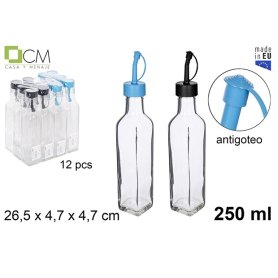OLIERA VETRO BLU/NERE 250ML