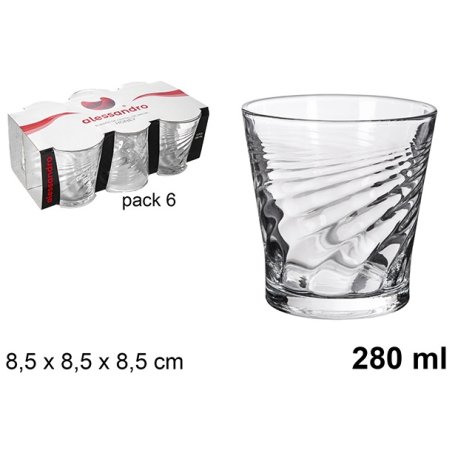 BICCHIERI VETRO ACQUA HONEY 280ML
