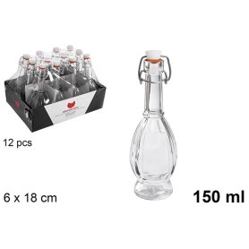 BOTTIGLIA VETRO C/TAPPO MECCANICO 150ML