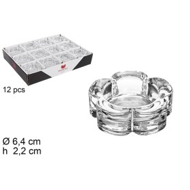 P.CANDELE VETRO A FORMA DI FIORE 6.4CM