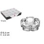 P.CANDELE VETRO A FORMA DI FIORE 6.4CM