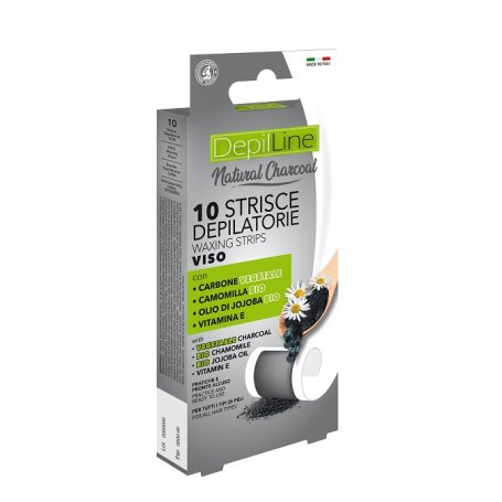 STRISCE DEP. DEPIL LINE VISO 10PZ CARBON
