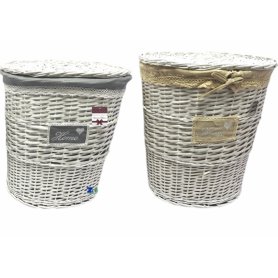 P/BIANCHERIA OVALE LEGNO H57X50X35 HOME