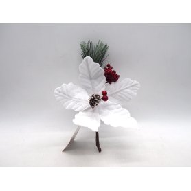 STELLA NATALE VELLUTATA C/PINO E BACCHE