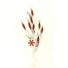 RAMO NATALIZIO H72 BIANCO/ROSSO