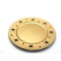 PIATTO PLASTICA D.33CM TRAF.STELLE ORO