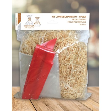 KIT CESTO NATALIZIO TRUCIOLO+FOGLIO+NAST