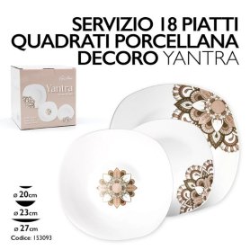 SERVIZIO PIATTI 18PZ PORCELLANA YANTRA