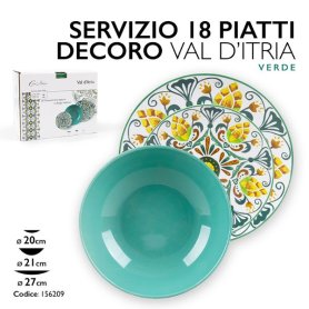 SERVIZIO PIATTI 18PZ VAL D ITRIA VERDE