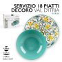 SERVIZIO PIATTI 18PZ VAL D ITRIA VERDE