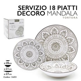 SERVIZIO PIATTI 18PZ MANDALA TORTORA