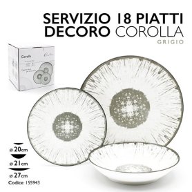 SERVIZIO PIATTI 18PZ COROLLA GRIGIO