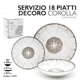 SERVIZIO PIATTI 18PZ COROLLA TORTORA