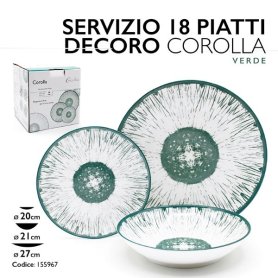 SERVIZIO PIATTI 18PZ COROLLA VERDE