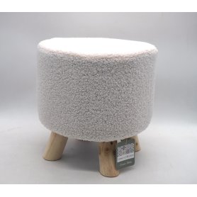 SGABELLO TEDDY LANA C/GAMBE LEGNO H28