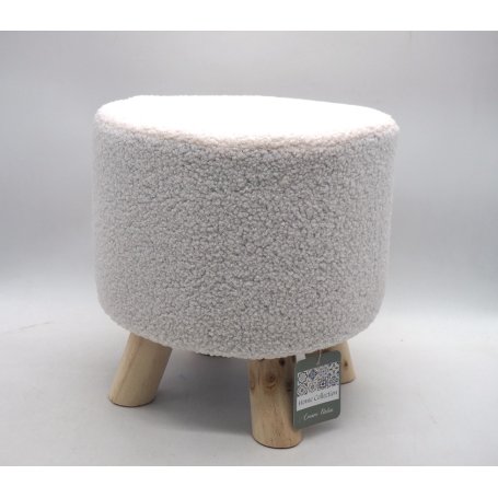 SGABELLO TEDDY LANA C/GAMBE LEGNO H28