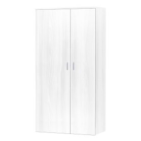 ARMADIO 2 ANTE E 5 RIP. 77X34X180 BIANCO