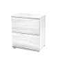 COMODINO 2 CASSETTI 40X30X45 BIANCO