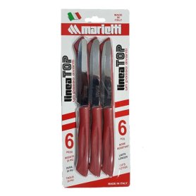 PS TOP COLTELLI DA TAV.DENT.6PZ ROSSO