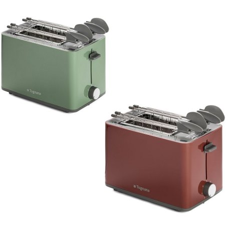 TOSTAPANE C/PINZE 850W VERDE/ROSSO