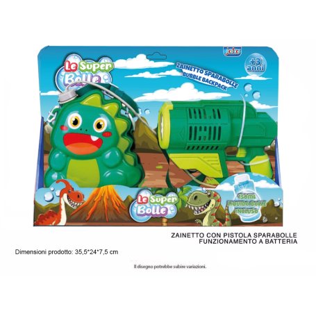 ZAINETTO C/PISTOLA SPARABOLLE DINOSAURO