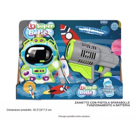 ZAINETTO C/PISTOLA SPARABOLLE SPAZIO