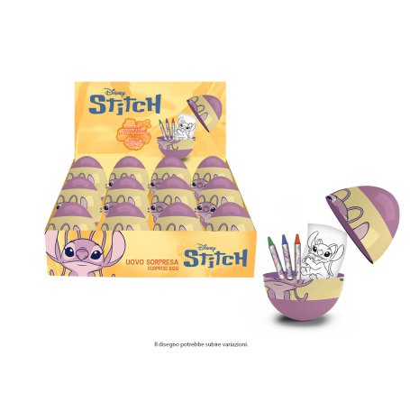 UOVO SORPRESA CANCELLERIA STITCH ROSA