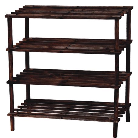 SCAFFALE WOODY 4 PIANI NOCE