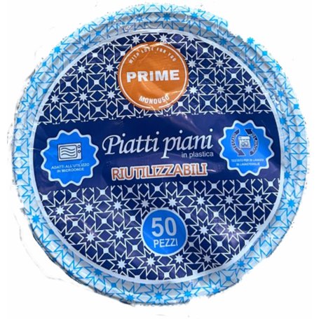 PIATTO RIUTILIZZ.PRIME PIANO 50PZ