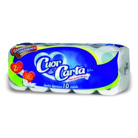 CUOR DI CARTA IGIENICA BLU X10 2V