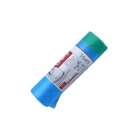 SACCHI PATT.55X65 15PZ AZZURRO