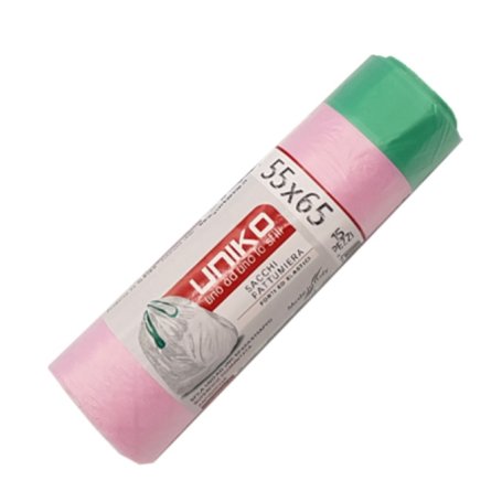 SACCHI PATT.55X65 15PZ ROSA