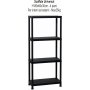 SCAFFALE UNIVERSAL 64-4 BLACK H138X60X30
