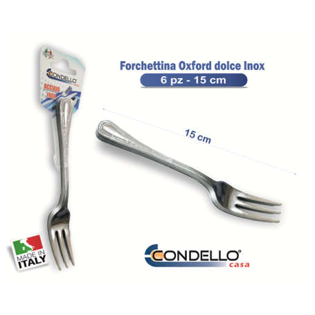 PS OXFORD 6PZ FORCHETTINA DOLCE INOX