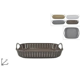 VASSOIO PLAST.RETT.31X23 INTRECC.C/MAN