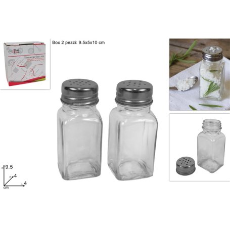 SALE E PEPE VETRO SET 2PZ