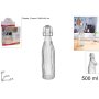 BOTTIGLIA VETRO RIGATA 500ML C/TAPPO