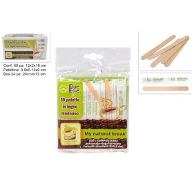 PALETTE CAFFE' IN LEGNO 50PZ
