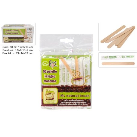 PALETTE CAFFE' IN LEGNO 50PZ