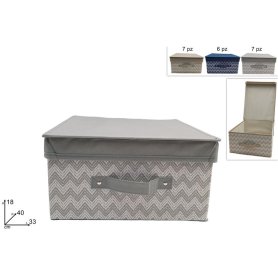 SCATOLA P/BIANCHERIA TESSUTO 33X40X18