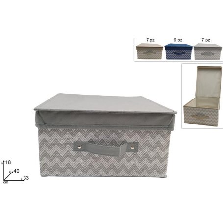 SCATOLA P/BIANCHERIA TESSUTO 33X40X18